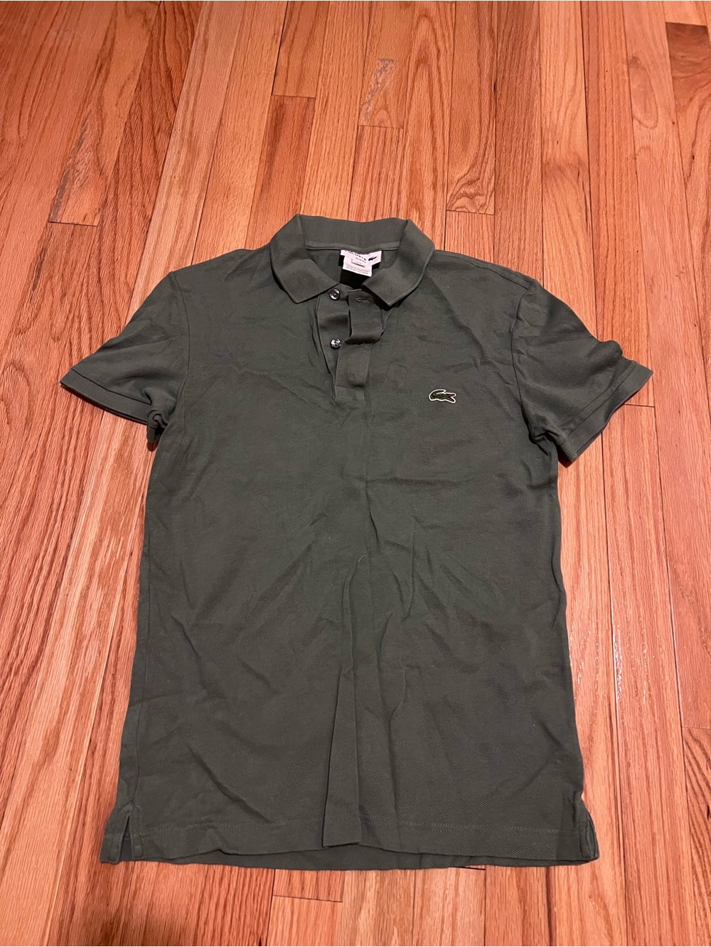 Lacoste Men's Short-Sleeve Polo in Dark Olive